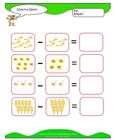 Çıkarma İşlemi Çalışma Sayfaları